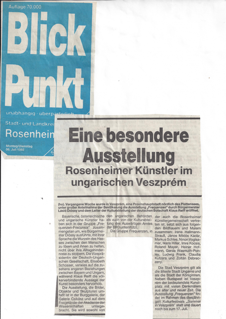 Blickpunkt am 6./7. Juli 1992 frequenzen