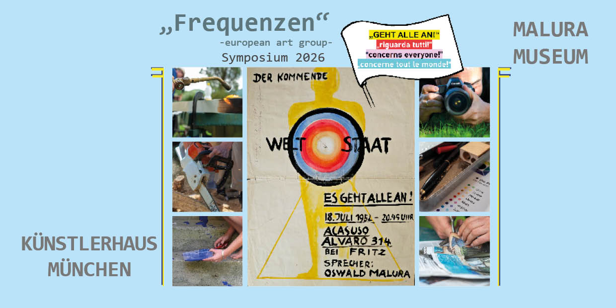 Exhibition Opening with Frequenzen Symposium at Münchner Künstlerhaus on 31st August at 7 pm with the Munich Rhythm & Blues Band. This Exhibit will run until 5th of September. info: www.kuenstlerhaus-muc.de Frequenzen e.V. info: www.eag-frequenzen.org Participating Artists: Martin Blumöhr-D Tobias Krug-D Heiner Hofmann-D Charlotte Mancuso-I Carmen Garcia Gordillo-ES Kristina Kanaan-D Maren Marie Mathiesen-DK Sabine Meyer-D Vincenzo Lopardo-I Harald Thaler-I Leila Morgenstern-IR Yuliia Zenkovych-UA Ralf Klement-D